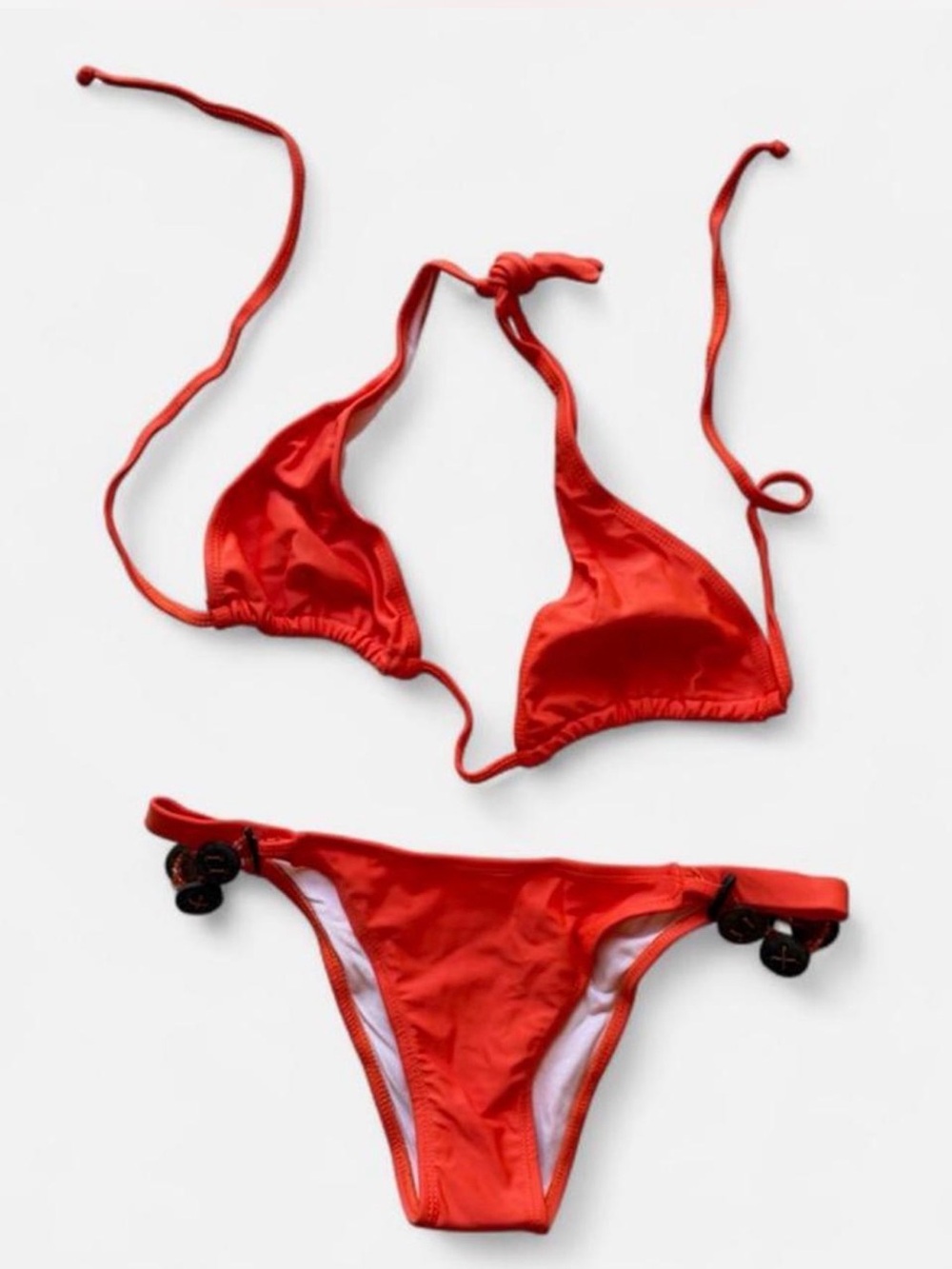 Women's Orange String Bikini Swim Set NWOT